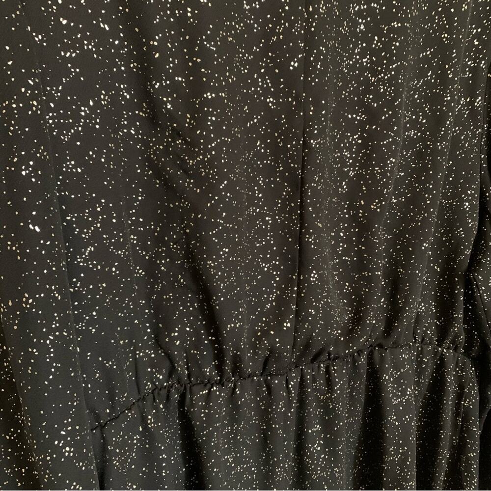 Lane Bryant | metallic print tunic long sleeve elastic waist cross front v neck - Picture 7 of 12